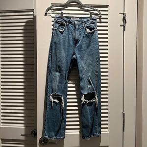 Abercrombie Ankle Straight Ultra High Rise Jeans